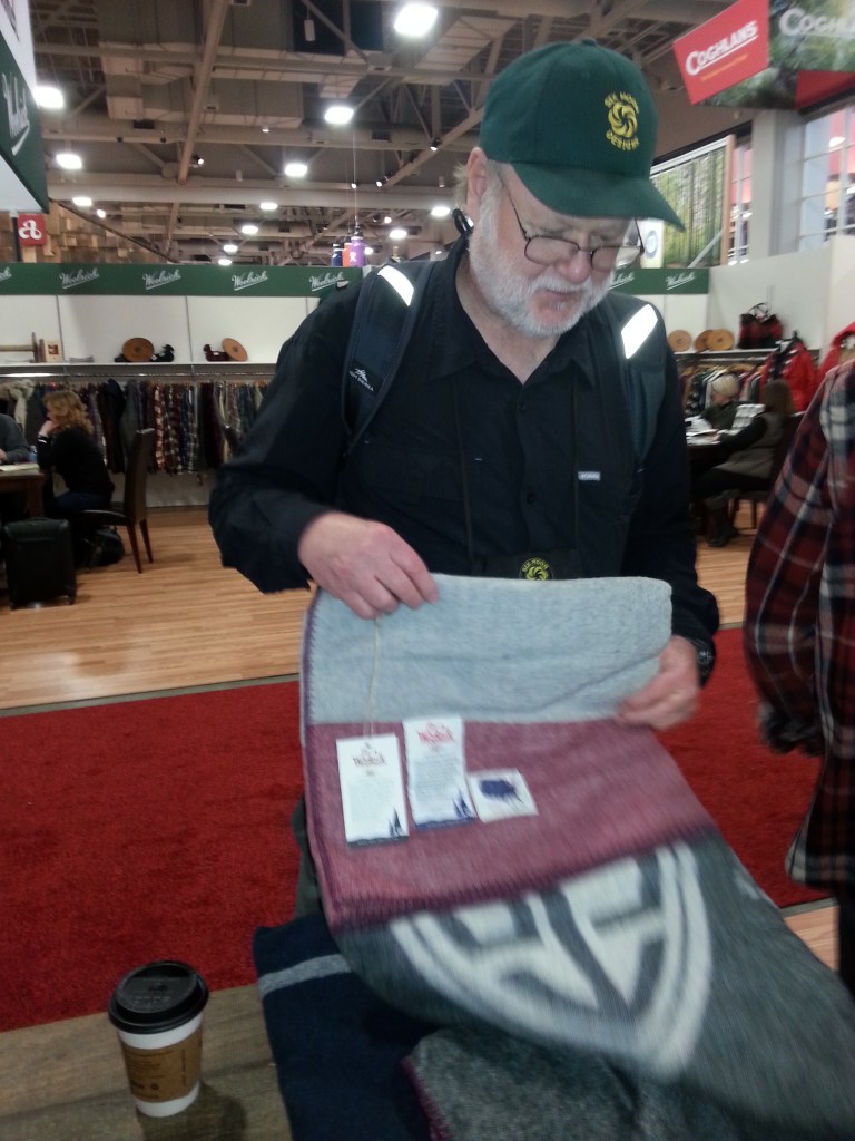 Here is Ron at the OR Show buying the triple crown of blankets by Wool