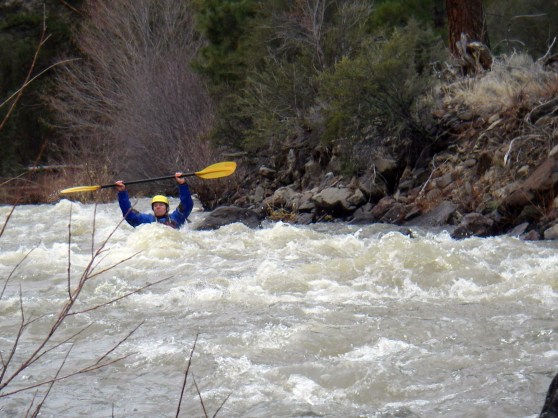 Last weekend we went packrafting. This is my patented don't swallow any of the cow-dung water move.