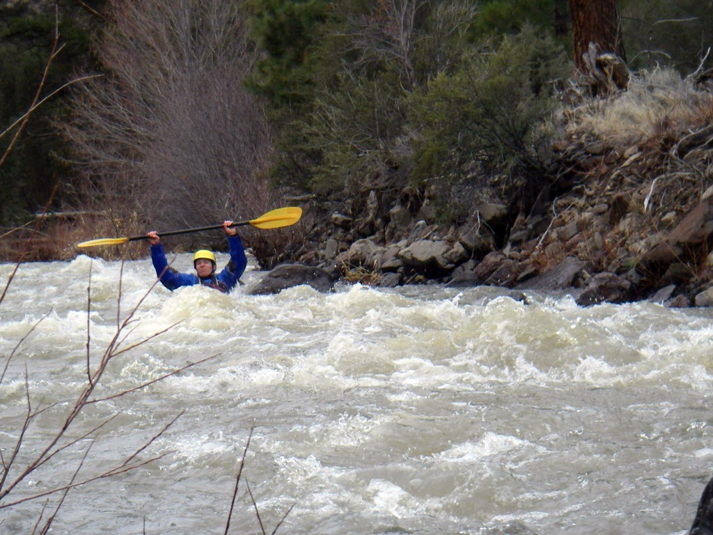Last weekend we went packrafting. This is my patented don't swallow any of the cow-dung water move.
