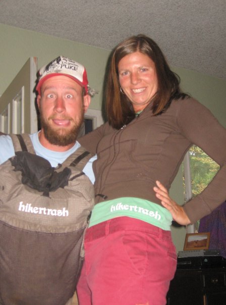 Back in 2009 on Lint's second thru-hike of the PCT I printed my first "hikertrash" on his pack when he passed through Bend.