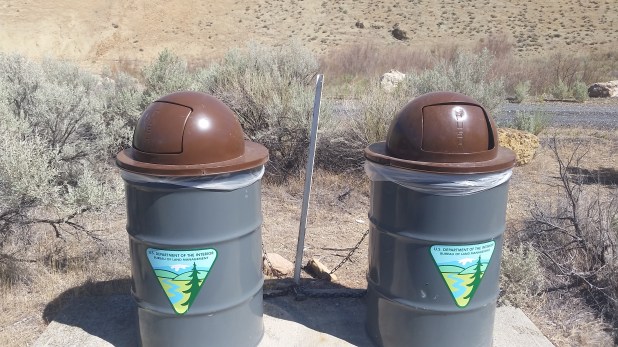 Trash cans at Lesley Gulch! It's the little things...